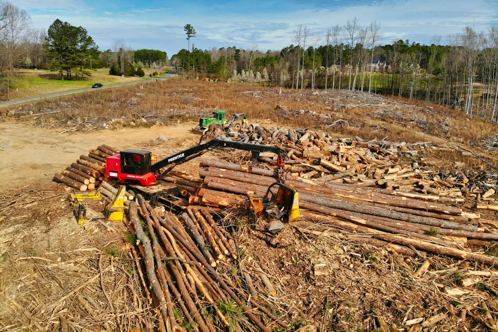 Demolition work site