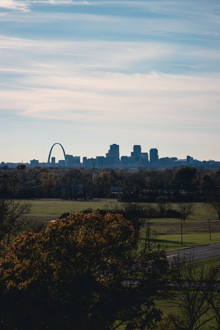 Gateway Arch above the St. Louis skyline